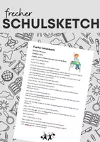 Vorschau - Arbeitsblätter - Frecher Schulsketch für 5 Schüler (lustig) - Deckblatt
