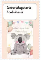Vorschau - Anderer Materialtyp - Niedliche Geburtstagskarten Koalaklasse | Koala - Seite 1