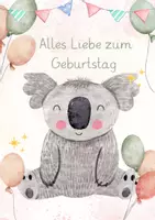 Vorschau - Anderer Materialtyp - Niedliche Geburtstagskarten Koalaklasse | Koala - Seite 3