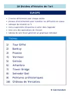 Aperçu - Préparation de séquence / Séquence complète - Dictées d'histoire de l'art EUROPE Ce2 - CM + liens vers applications - Page de couverture
