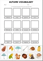 Vorschau - Arbeitsblätter - Autumn Vocabulary Cut&Glue Worksheet #herbstbeieduki - Seite 2