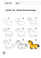 Vorschau - Stationenlernen - NEU: 30 PDF-Zeichenvorlagen Schritt für Schritt (2) + Bonusmaterial - Seite 2