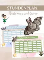 Vorschau - Mal- und Bastelvorlagen - Stundenplan für die Fledermausklasse - Deckblatt