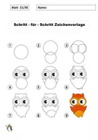 Vorschau - Stationenlernen - NEU: 30 PDF-Zeichenvorlagen Schritt für Schritt (2) + Bonusmaterial - Seite 3