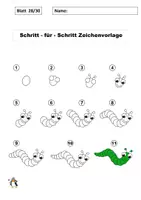 Vorschau - Stationenlernen - NEU: 30 PDF-Zeichenvorlagen Schritt für Schritt (2) + Bonusmaterial - Seite 1