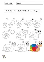 Vorschau - Stationenlernen - NEU: 50 PDF-Zeichenvorlagen Schritt für Schritt (3) + Bonusmaterial - Deckblatt