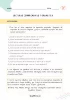 Vista previa - Hojas de trabajo - LECTURAS COMPRENSIVAS Y GRAMÁTICA: LOS ADJETIVOS - página 2