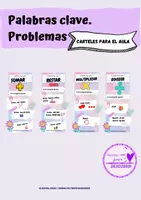 Vista previa - Decoración del aula - Carteles palabras clave problemas - Portada