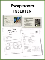 Vorschau - Arbeitsblätter - Escaperoom "Insekten" - Deckblatt