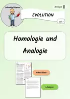 Vorschau - Arbeitsblätter - Homologie und Analogie / Evolution - AB mit Lösungen - Deckblatt