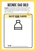 Vorschau - Mal- und Bastelvorlagen - Beende das Bild Kunst / Vertretung / Pause / Zusatz gelb - Seite 1