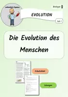 Vorschau - Arbeitsblätter - Die Evolution des Menschen / Evolution - AB mit Lösungen - Deckblatt