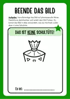 Vorschau - Arbeitsblätter - Materialpaket Bundle: Beende das Bild - Kunst / Vertretung / Kreativität / Zusatz, 15 Vorlagen differenziert / Klasse 1 - 6 - Seite 2
