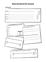 Vorschau - Arbeitsblätter - Steckbrief für das Fach Deutsch - Deckblatt