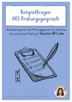 Vorschau - Quiz - AES: Beispielfragen für das Prüfungsgespräch + Quizlet - Deckblatt
