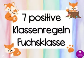 Vorschau - Poster - Klassenregeln für deine Fuchsklasse - Deckblatt