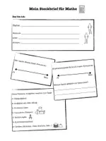 Vorschau - Mal- und Bastelvorlagen - Steckbrief für das Fach Mathe - Deckblatt