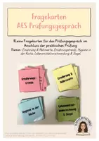 Vorschau - Aufgabenkarten - Fragekarten AES Prüfungsgespräch - Deckblatt