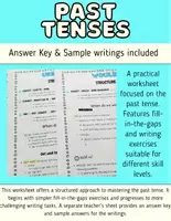 Vorschau - Arbeitsblätter - The past tense - Theorie und Übungen - Deckblatt