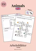 Vorschau - Arbeitsblätter - Animals – Tiere auf Englisch | Arbeitsblätter Klasse 1/2 - Deckblatt