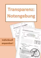 Vorschau - Merkblätter - Transparenz: Notengebung - AB individuell anpassbar - Deckblatt
