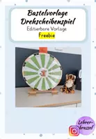 Vorschau - Anderer Materialtyp - Drehscheibenspiel | Editierbare Vorlage und Bastelanleitung - Deckblatt