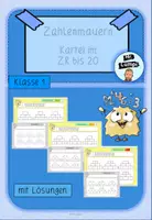 Vorschau - Aufgabenkarten - Zahlenmauern Kartei ZR 20 - Deckblatt