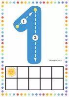 Προεπισκόπηση - Flashcards - Καρτέλες Αριθμών 1-10 (Τρόπος γραφής, ποσότητα) - Σελίδα 1