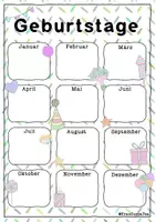 Vorschau - Poster - Materialpaket Geburtstagskalender Poster für den Klassenraum FrauCuppaTea - Seite 2