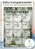 Vorschau - Poster - Geburtstagskalender Wald Poster (DIN A3/A4) FrauCuppaTea - Deckblatt
