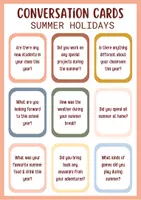Vorschau - Spiele - Conversation Cues - Summer Holidays - Seite 1