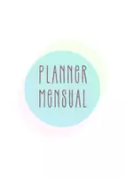 Vista previa - Hojas de trabajo - Planner mensual con calendario anual - Portada