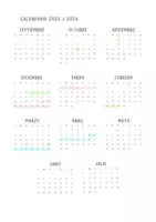 Vista previa - Hojas de trabajo - Planner mensual con calendario anual - página 2