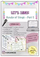 Vorschau - Arbeitsblätter - Songs im Englischunterricht: Part 1 + 2 - Deckblatt