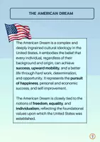 Vorschau - Merkblätter - The American Dream (Key Elements, Metaphors, Quotes, Immigration) - Seite 1