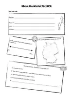 Vorschau - Arbeitsblätter - Steckbrief für das Fach GPG - Deckblatt