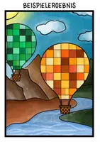 Vorschau - Mal- und Bastelvorlagen - Bunte Heißluftballons im Herbst - Kunst für die Herbstzeit - Seite 2
