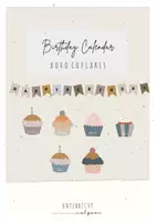 Vorschau - Mal- und Bastelvorlagen - Birthday Calendar Boho Cupcakes - Polaroid - Pastel Colour - Classroom Management - English Version - Deckblatt