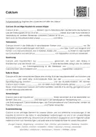 Vorschau - Arbeitsblätter - Calcium - Arbeitsblattmit Lückentext und Übungen - Deckblatt
