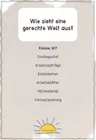 Vorschau - Stundenentwürfe - Wie sieht eine gerechte Welt aus? - Deckblatt