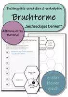 Vorschau - Arbeitsblätter - Bruchterme: Fachbegriffe verstehen & verknüpfen - „Sechseckiges Denken“ - Deckblatt