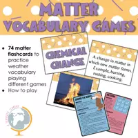 Vista previa - Juegos / Gamificación - Matter vocabulary games - página 1