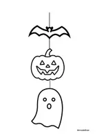 Vorschau - Mal- und Bastelvorlagen - Halloween - Girlande - Seite 1