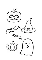 Vorschau - Mal- und Bastelvorlagen - Halloween - Girlande - Seite 2