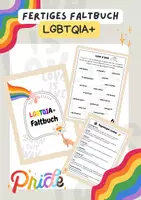 Vorschau - Stundenentwürfe - LGBTQIA+ Faltbuch 🌈 - Sexualerziehung, Sexualkunde, Sexuelle Orientierung, Geschlechteridentiät, Biounterricht - Deckblatt