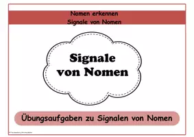 Vorschau - Stationenlernen - Signale von Nomen Wortarten Erkennen Suchen Finden Wortartenbande Klasse 4-6 - Seite 1