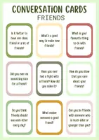 Vorschau - Spiele - Conversation Cues - Friends and Family - Deckblatt