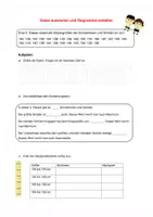 Vorschau - Arbeitsblätter - Daten und Diagramme Klasse 5 - Mathe - Deckblatt