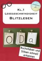 Vorschau - Spiele - Blitzlesen-Buchstabenkarten Lesegeschwindigkeit trainieren - Deckblatt