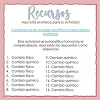 Vista previa - Juegos / Gamificación - Cambios físicos y químicos rompecabezas misterioso - página 2